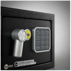 Mini seif pentru bani Yale Home YSV/170/DB1, seif mic de casă, 172x230x170 mm