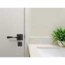 Mâner ușă negru cu rozetă pentru baie 35-ZR-8x8-A001-WC-56-61, model Verona
