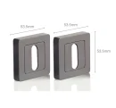 Mâner ușă negru cu rozetă 35-ZR-8x8-A002-KT-56-61, model Siena, funcție cheie