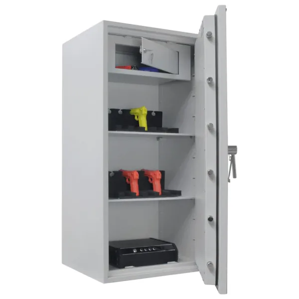Seif Antifoc și Antiefracție Rottner Opal Fire Premium OPD 120 EN1 Închidere Cheie Gri Deschis - imagine 4