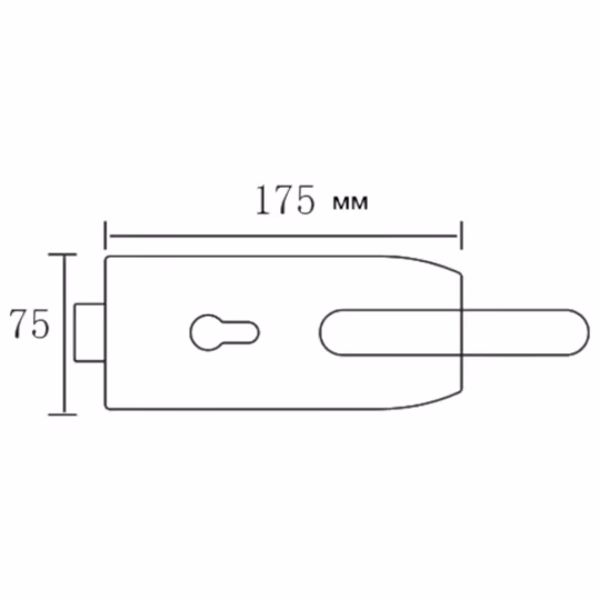 Broască ușă sticlă, Y02, pentru ușă batantă cu închidere în toc, inox