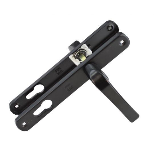 Set mânere ușă PVC, interax 85 mm, culoare negru