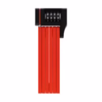 Antifurt bicicletă pliabil Abus Bordo uGrip 5700K/80 RD SH, cu cheie, 80 cm, bare 5 mm, nivel securitate 7/15, suport SH inclus, roșu