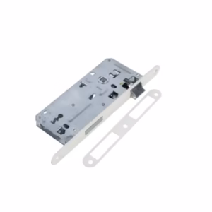 Broască îngropată ușă interior Yale, 43×90 mm, cheie, culoare alb