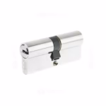 Butuc ușă cu buton Yale seria 1350+, 30x30 mm, 5 chei amprentă, card de proprietate, 6 pini, nichel satinat