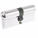 Butuc siguranță Yale, seria 1350+, 5 chei amprentă, 40×40 mm, finisaj nichel satinat