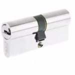 Butuc ușă Yale seria 1350+, 40x40 mm, 5 chei amprentă, profil european, nichel satinat