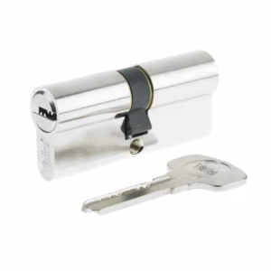 Butuc siguranță Yale, seria 1350+, 5 chei amprentă, 50×50 mm, finisaj nichel satinat