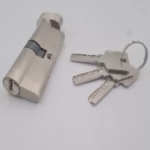 Butuc ușă interior cu buton profil mic LP 35x35 mm, 3 chei amprentă