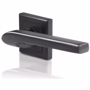 Mâner ușă negru cu rozetă cilindru 35-ZR-8×8-A002-CE-56-61, model Siena
