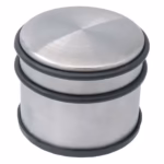 Opritor ușă metalic, 9,5x7 cm, argintiu, bază pentru podele plane