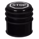 Opritor pentru ușă metalic negru STOP Ø 7.5x8cm