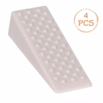 Opritor ușă și mobilier din ABS, set 4 bucăți, suprafață reliefată, Off White