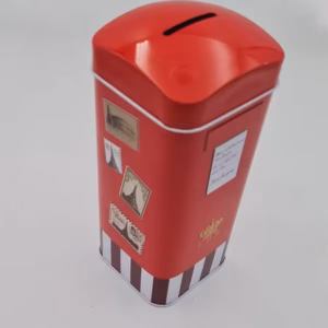Pușculiță pentru bancnote metalică cu model Londra, dimensiune L