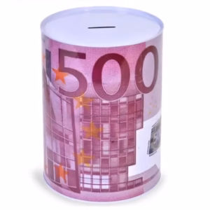 Pușculiță metalică, model 500 euro, dimensiune XXL