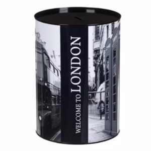Pușculiță metalică, model London, dimensiune XL