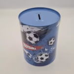 Pușculiță metalică cu model minge de fotbal, dimensiune XL