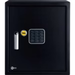 Seif de birou pentru bani Yale YSV/390/DB1, cifru electronic, montaj pe perete, 390x350x360 mm, 14 kg