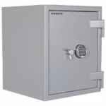 Seif certificat antiefracție EN3 Rottner Pearl 60, închidere electronică, 650x550x550 mm, 318 kg, gri