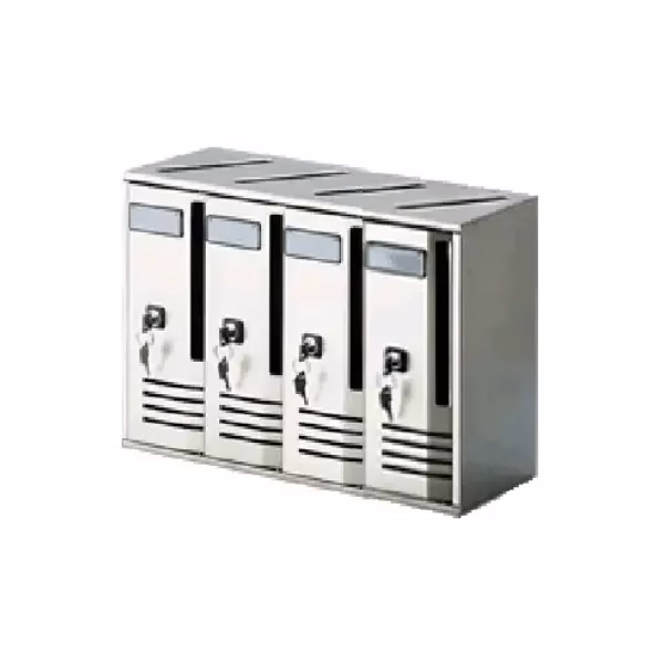 Set cutii poștale argintiu durabil CUBO 4 Allubox
