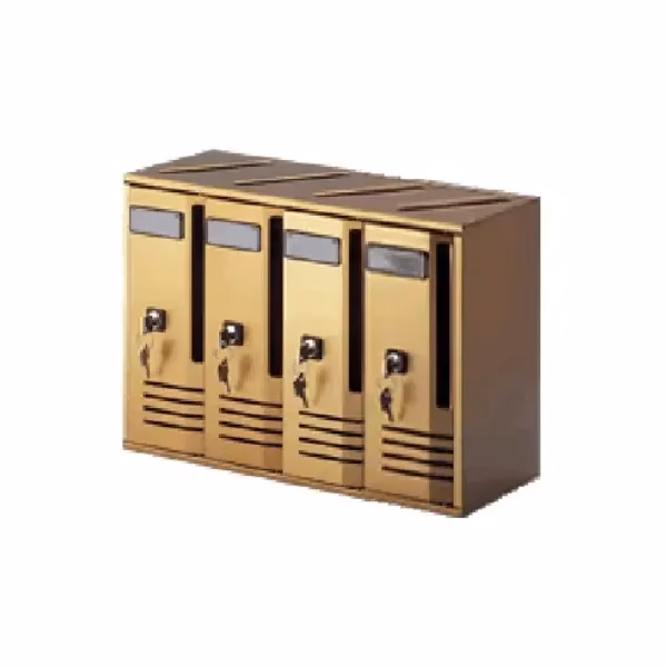 Set cutii poștale bronz durabil CUBO 4 Allubox