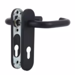 Set mânere pentru uși tehnice, interax 72 mm, negru
