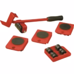 Set roți pentru mutat mobilă Meister 105x75 mm, max. 150 kg, plastic, roșu