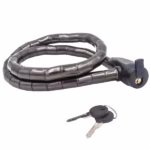 Cablu antifurt bicicletă și motocicletă Pitoncino, 100 cm, diametru 18 mm, înveliș PVC, închidere automată