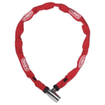 Antifurt bicicletă și trotinetă cu lanț Abus Web 1500/60, cu cheie, 60 cm, zale 4 mm, nivel securitate 3, roșu