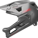 Cască integrală full face copii MTB Abus YouDrop FF, bărbie detașabilă, mărime S 48-55 cm, 430-440 g, Ti Silver
