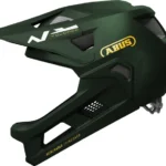 Cască integrală full face copii MTB Abus YouDrop FF, bărbie detașabilă, mărime S 48-55 cm, 430-440 g, Moss Green