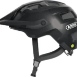Cască bicicletă MTB Abus MoTrip, mărime L, EN 1078, vizieră detașabilă, 13 orificii, Shiny Black