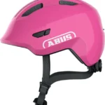 Cască copii bicicletă și trotinetă Abus Smiley 3.0, mărime M, reglaj Zoom Evo Kids, reflectoare, Shiny Pink