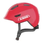Cască copii bicicletă și trotinetă Abus Smiley 3.0, mărime M, reglaj Zoom Evo Kids, reflectoare, Shiny Red