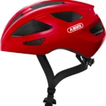 Cască bicicletă MTB Abus Macator, mărime S, 270 g, EN 1078, vizieră detașabilă, Blaze Red