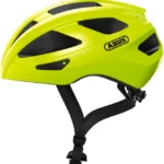 Cască bicicletă MTB Abus Macator, mărime S, 270 g, EN 1078, vizieră detașabilă, Signal Yellow