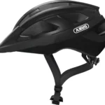 Cască bicicletă MTB Abus Macator, mărime M, 270 g, EN 1078, vizieră detașabilă, Velvet Black