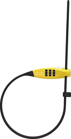 Încuietoare bicicletă cu cod Combiflex TravelGuard, galben