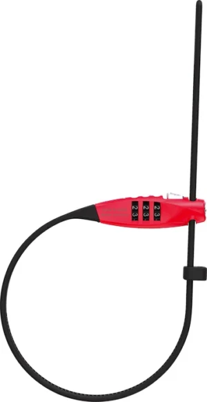 Încuietoare bicicletă cu cod Combiflex TravelGuard, roșu