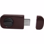 Yală aplicată ușă lemn Abus Ecoline RL50/60B, pentru butuc, backset 45 mm, interax 80 mm, reversibilă, maro