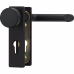 Mâner ușă antifoc Abus KFG cu sild pentru cilindru, buton-mâner, 72 mm