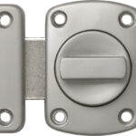 Zăvor ușă rotativ aplicat Abus DRD40, 40 mm, buton acționat din interior, oțel nichelat mat