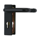 Mâner ușă antifoc Abus cu sild pentru cilindru, mâner-mâner, negru, 72 × 46 mm
