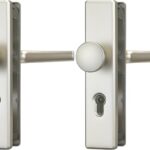 Mâner ușă de siguranță Abus KLS114 cu mâner pe ambele fețe, argintiu, 72 mm