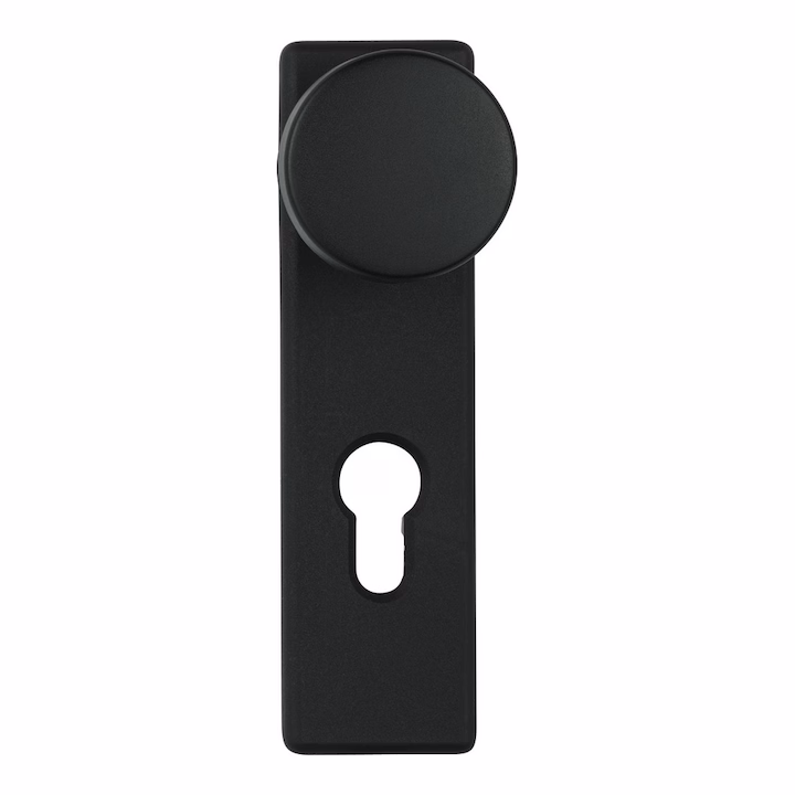 Mâner ușă antifoc Abus KFG cu sild pentru cilindru, buton-mâner, 72 mm