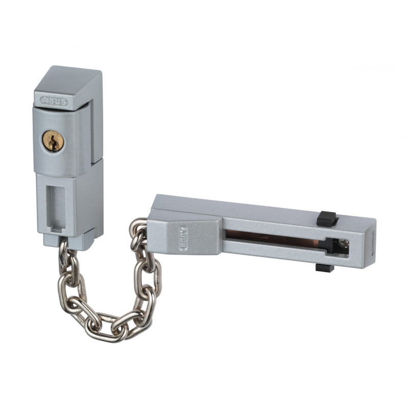 Lanț siguranță ușă Abus SK78 cu cheie, lungime 155 mm, argintiu