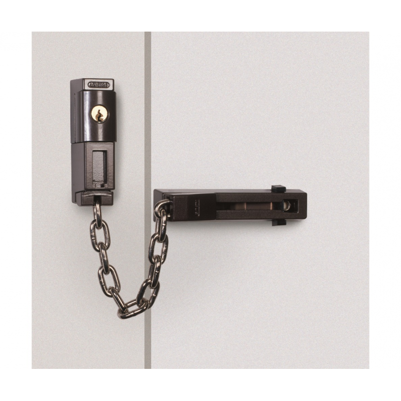 Lanț siguranță ușă Abus SK78 cu cheie, 155 mm, 2 chei, oțel călit, blocare pentru copii, argintiu - imagine 3