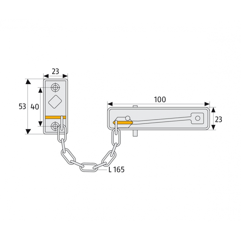 Lanț siguranță ușă intrare Abus SK69, 165 mm, oțel sudat, blocare pentru copii, nichel - imagine 3