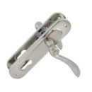 Mâner cu șild pentru ușă M72C/NI, pentru butuc, interax 72 mm, argintiu