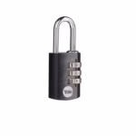 Lacăt cu cifru Yale YE3CB/28, aluminiu, negru, 28 mm